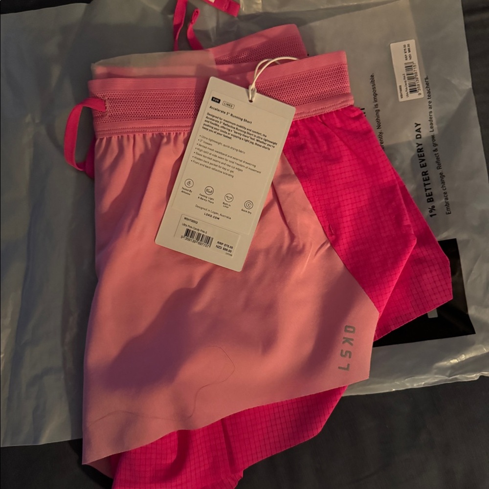 NWT! LSKD dual pink shorts in size small